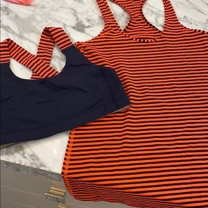 Lululemon strip top and matching bralette